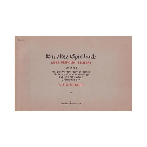 Ein Altes Spielbuch - vol.II