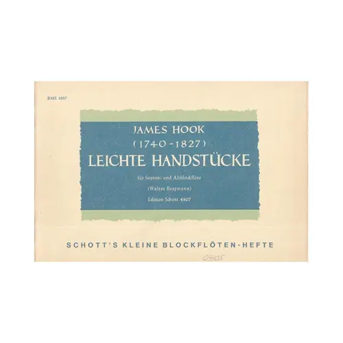 Leichte Handstucke fur sopran- und altblockflote