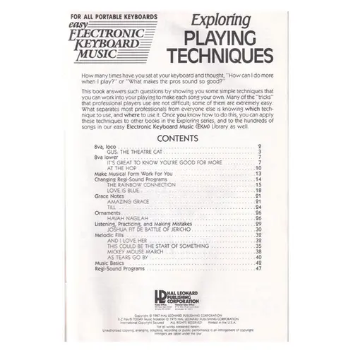 Exploring Playing Techniques