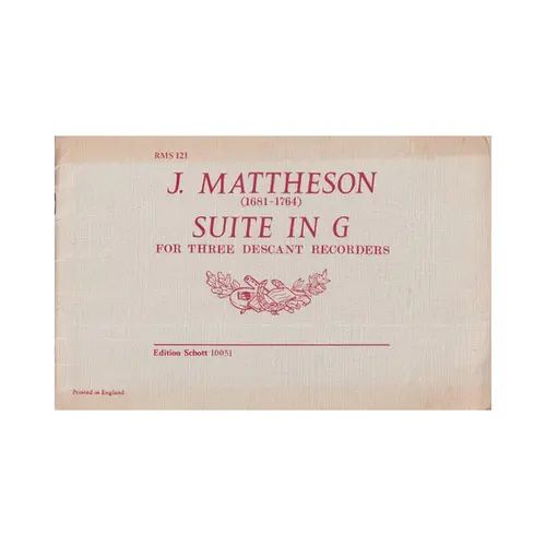 Suite in G for three descant recorders
