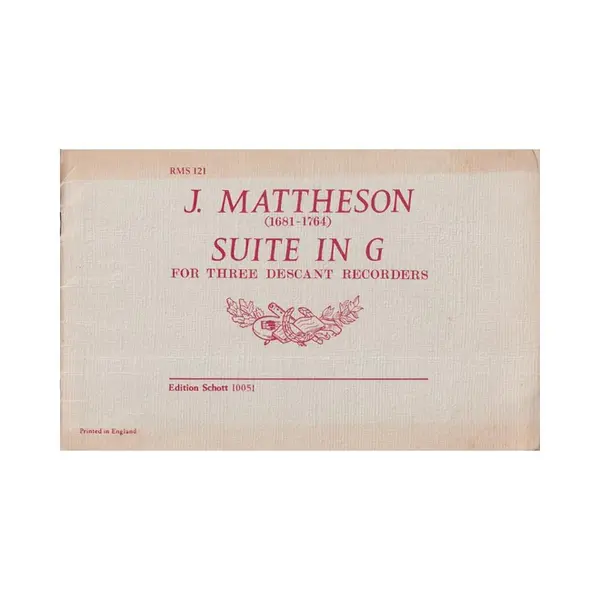Suite in G for three descant recorders