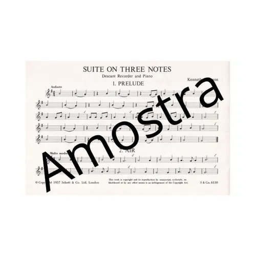 Suite on Three Notes for descant recorder and piano