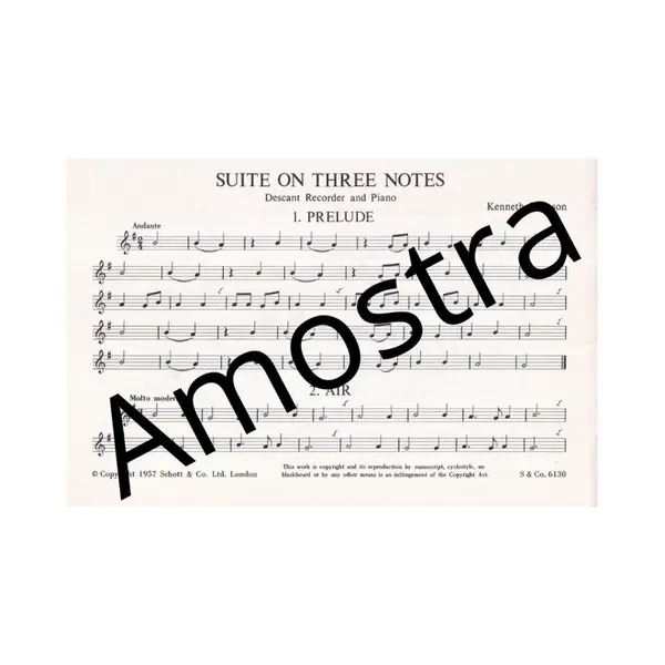 Suite on Three Notes for descant recorder and piano