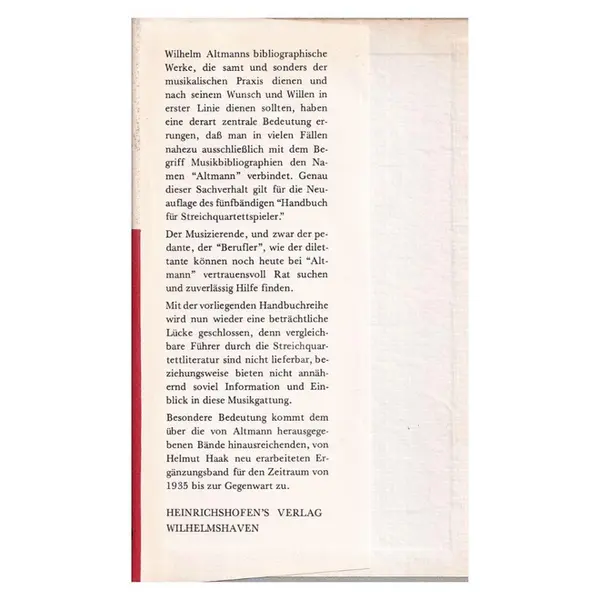 Handbuch fur Streichquartettspieler - Vol.2