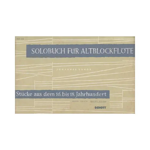 Solobuch fur altblockflote - vol 2