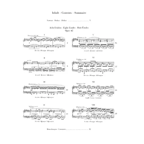 Eight Etudes op. 42
