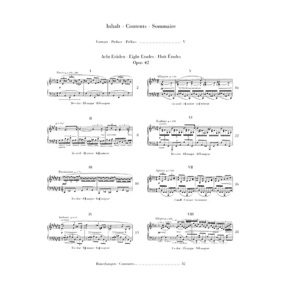 Eight Etudes op. 42