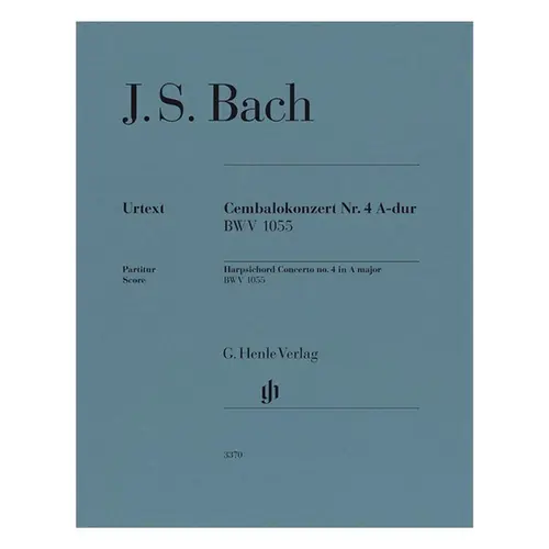 Harpsichord Concerto no. 4 A major BWV 1055 - Score