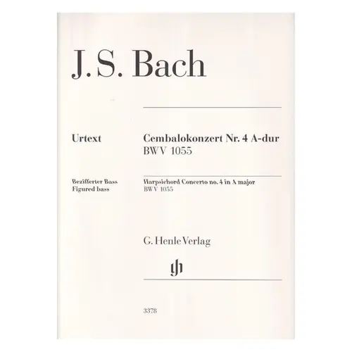 Harpsichord Concerto no. 4 A major BWV 1055 - Bass