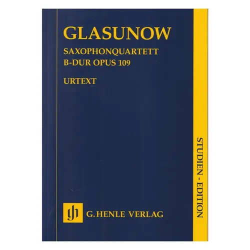 Saxophone Quartet B flat major op. 109 - study score