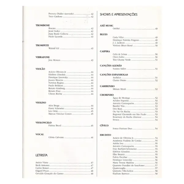 Anuário Brasileiro dos Músicos,Produtores e Estúdios 1996