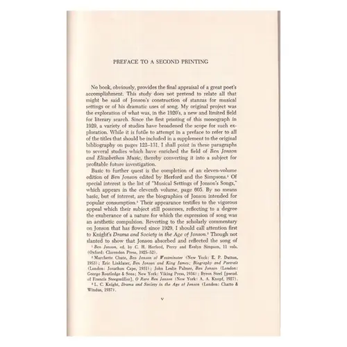 Ben Jonson and Elizabethan Music