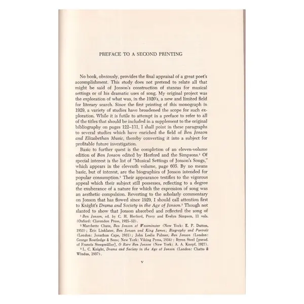 Ben Jonson and Elizabethan Music