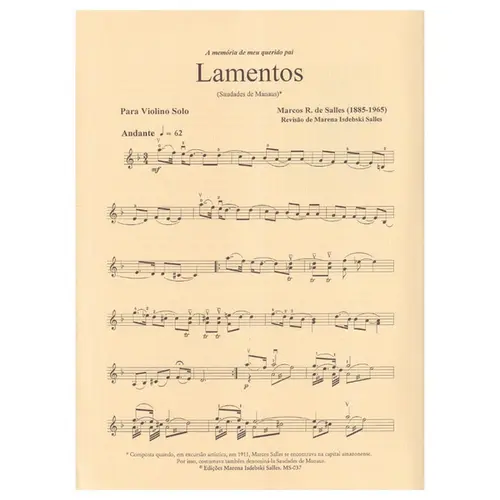 Lamentos (Saudades De Manaus) - Op.37