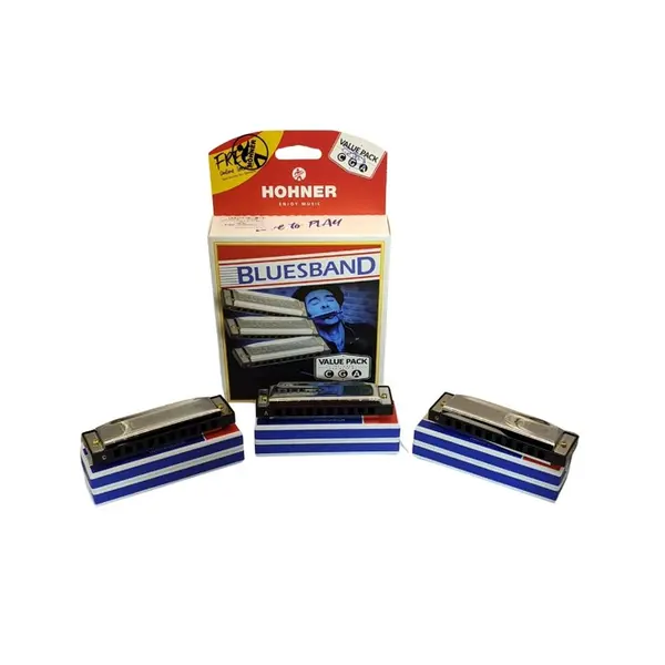 Harmonica Hohner Blues Band Hohner - kit 3 gaitas ( C - G - A )