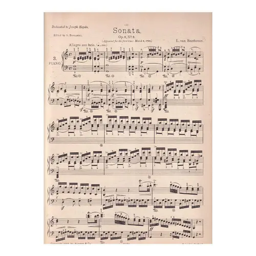 Sonata N.3 - Op.2 N.3 Ca Major  (Edição Antiga)