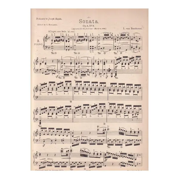 Sonata N.3 - Op.2 N.3 Ca Major  (Edição Antiga)