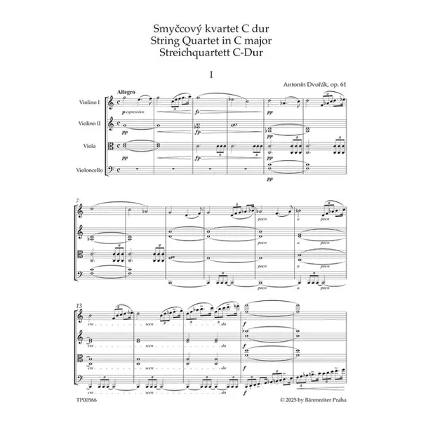 String Quartet no. 11 in C major op. 61 - Study Score