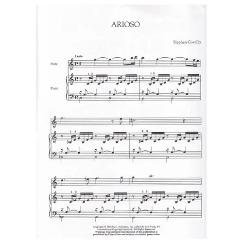 Arioso For Flute And Piano
