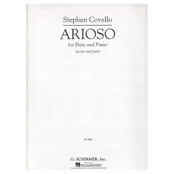 Arioso For Flute And Piano