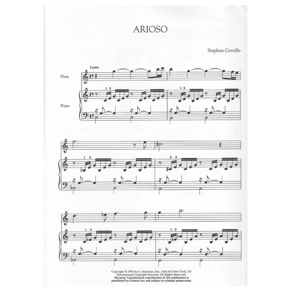 Arioso For Flute And Piano