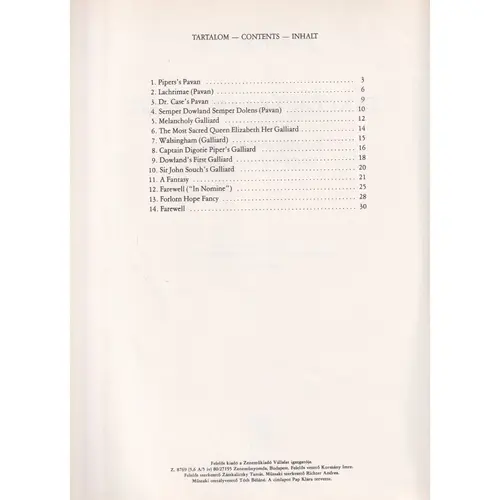 Tancok Es Fasntaziak - Dances And Fantasies