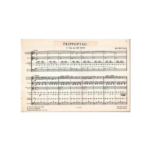 Trippoptac - trois pieces instrumentales