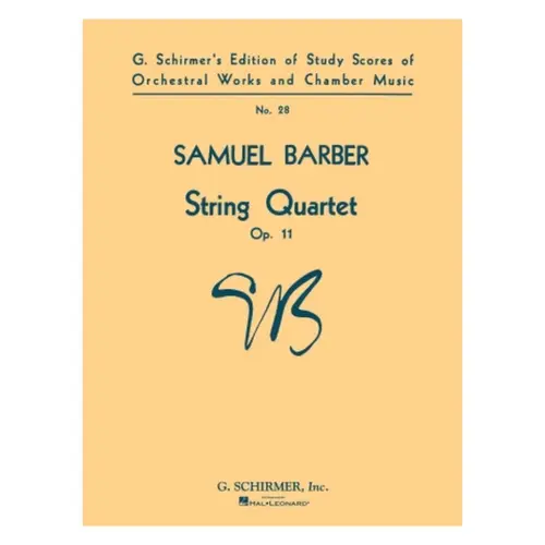 String Quartet, Op. 11 - study score