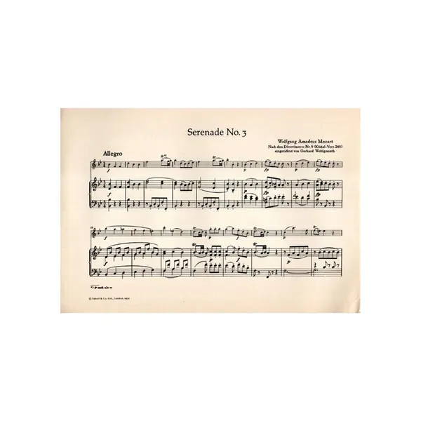 Sechs Serenaden - III B Dur - fur Altblockflote und klavier
