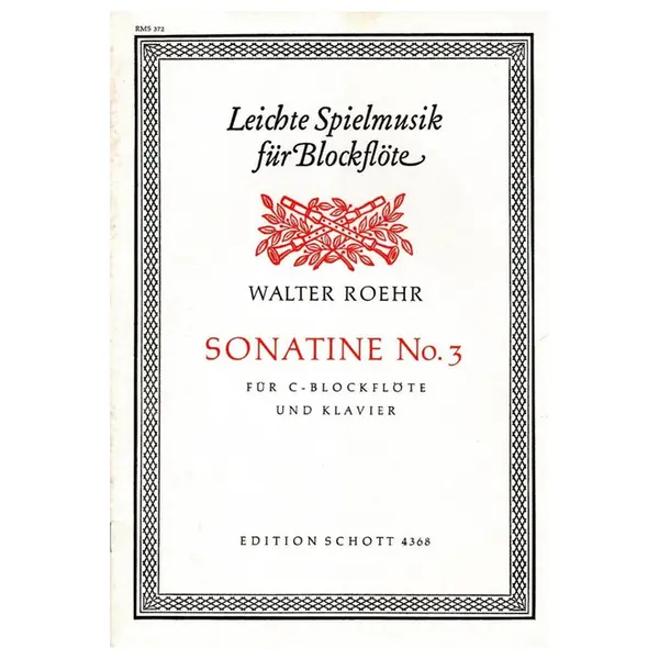 Sonatine N.3 Fur C Blockflote