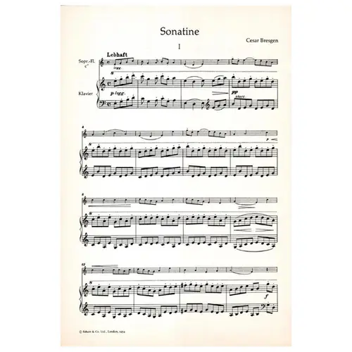 Leichte Spielmusic fur Blockflote - Sonatine