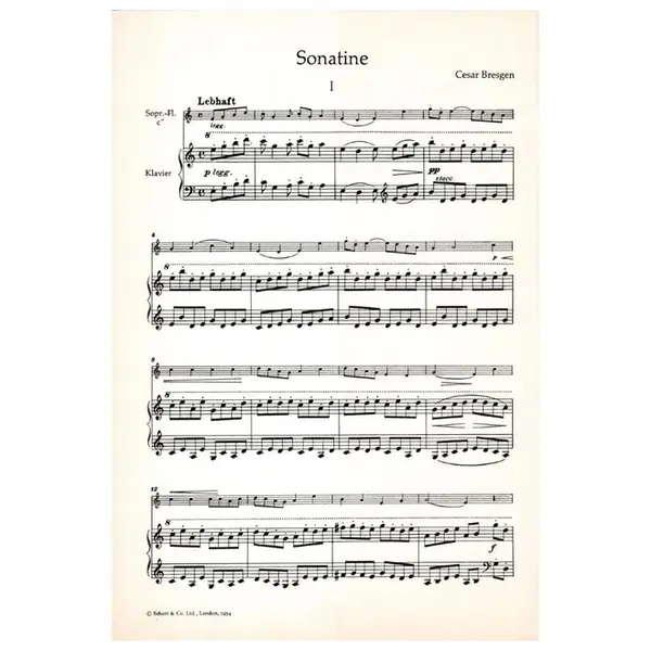 Leichte Spielmusic fur Blockflote - Sonatine