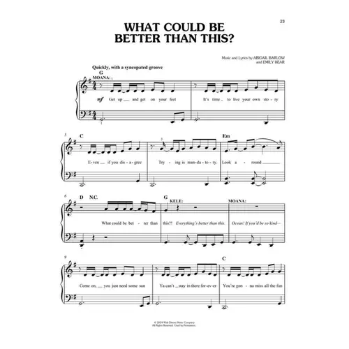 Moana 2 - Easy Piano Songbook