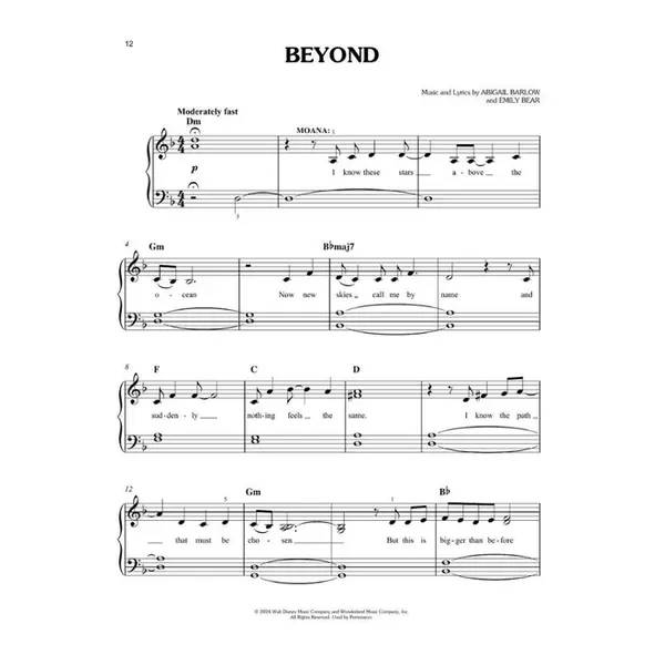 Moana 2 - Easy Piano Songbook