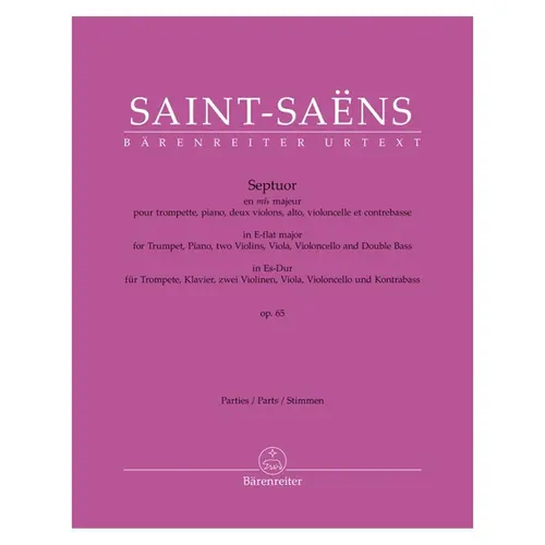 Septuor for Trumpet, Piano, two Violins, Viola, Violoncello and Double Bass in E-flat major op. 65 - parts
