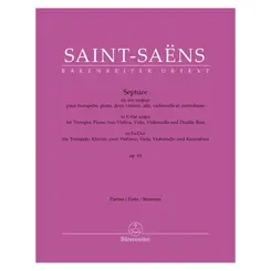Septuor for Trumpet, Piano, two Violins, Viola, Violoncello and Double Bass in E-flat major op. 65 - parts