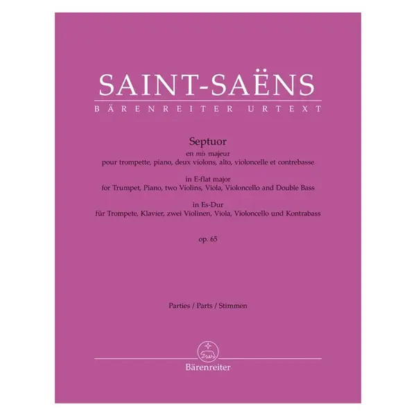 Septuor for Trumpet, Piano, two Violins, Viola, Violoncello and Double Bass in E-flat major op. 65 - parts