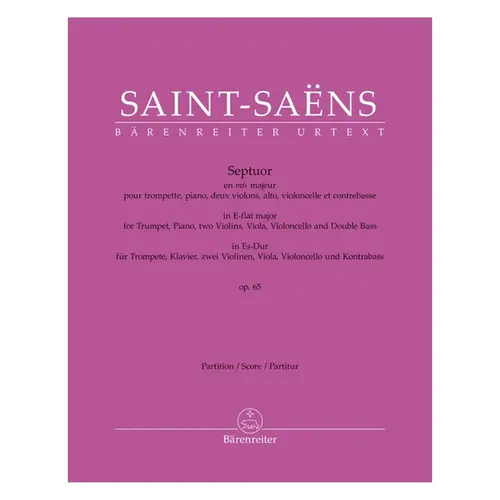Septuor for Trumpet, Piano, two Violins, Viola, Violoncello and Double Bass in E-flat major op. 65 - Score
