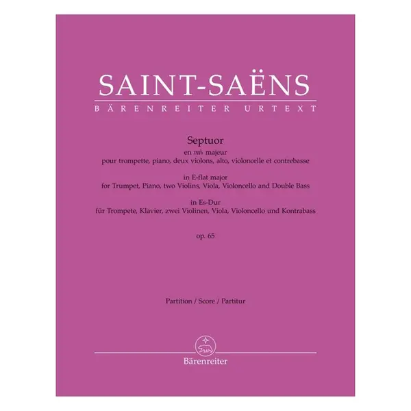 Septuor for Trumpet, Piano, two Violins, Viola, Violoncello and Double Bass in E-flat major op. 65 - Score