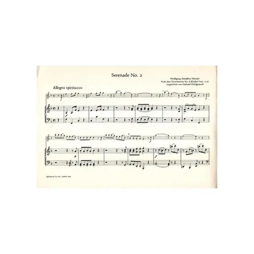 Sechs Serenaden - II F Dur - fur altblockflote und piano