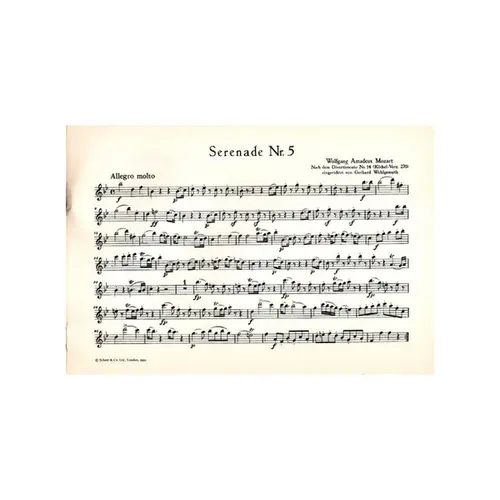 Sechs Serenaden - V- B Dur - fur altblockflote und piano