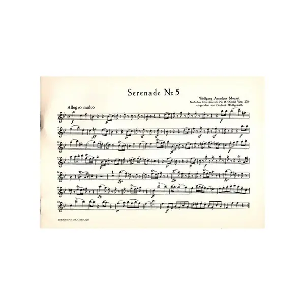 Sechs Serenaden - V- B Dur - fur altblockflote und piano