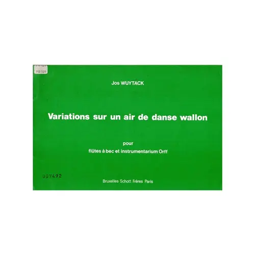 Variations sur un air de danse wallon pour flutes