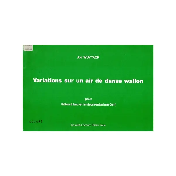 Variations sur un air de danse wallon pour flutes