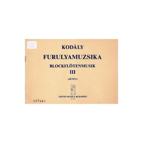 Blockflotenmusik III - Furulyamuzsika