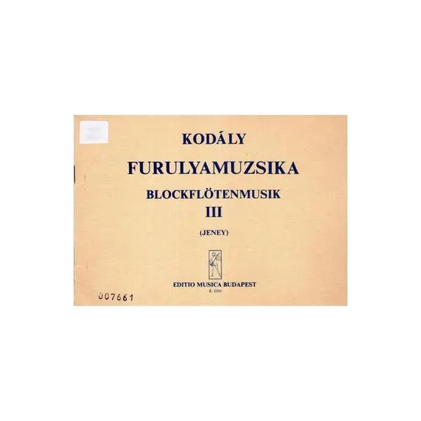 Blockflotenmusik III - Furulyamuzsika