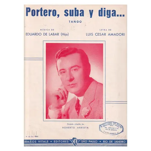 Portero, Suba Y Diga.. Tango  (Edição Antiga)