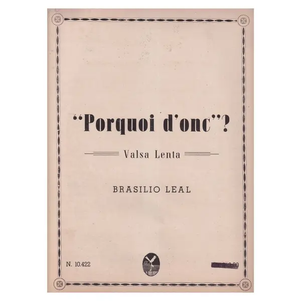 Porquoi D`Onc? - Valsa Lenta  (Edição Antiga)