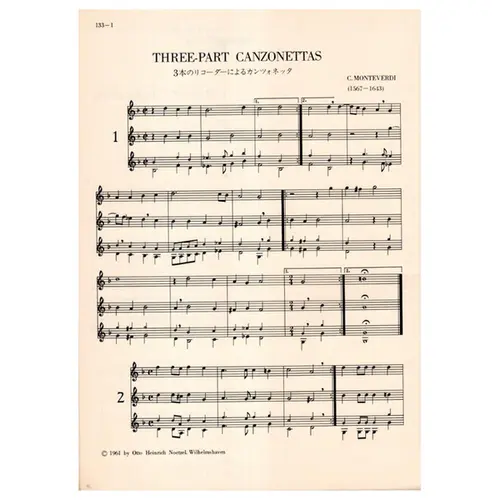 Three-part Canzonettas