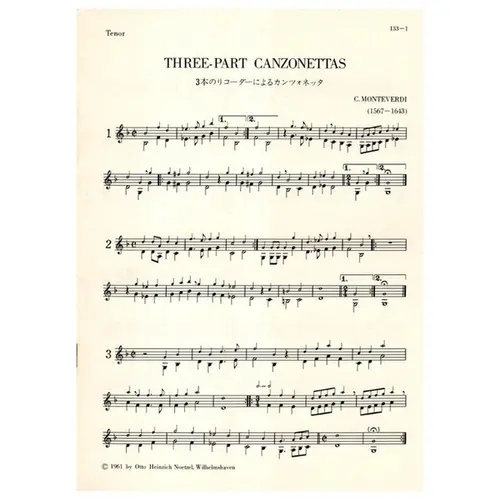 Three-part Canzonettas